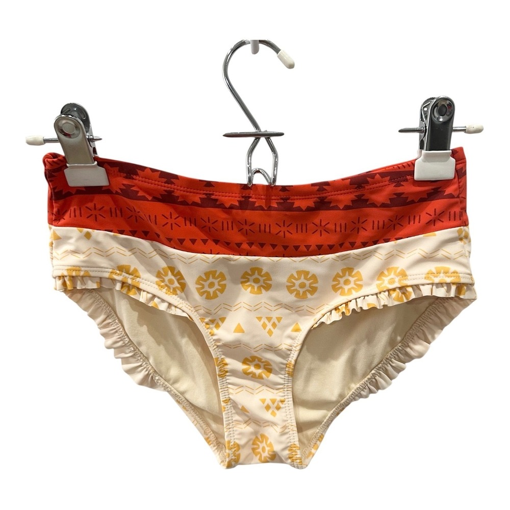 Disney Moana Bikini Womens XS Bikini Bottoms Cream Orange Tribal